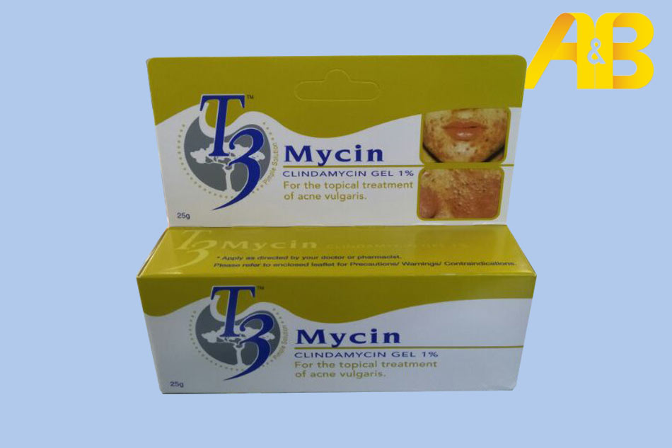 Gel trị mụn T3 Mycin chứa thành phần kháng sinh Clindamycin 